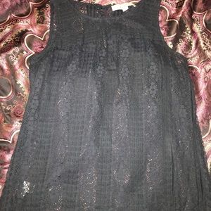 Black all lace shirt size XS